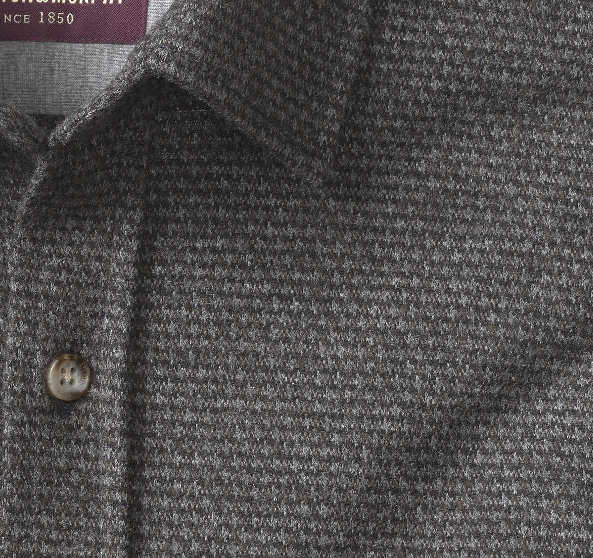 Johnston Murphy Men's Brushed Button-Front Knit Shirt
