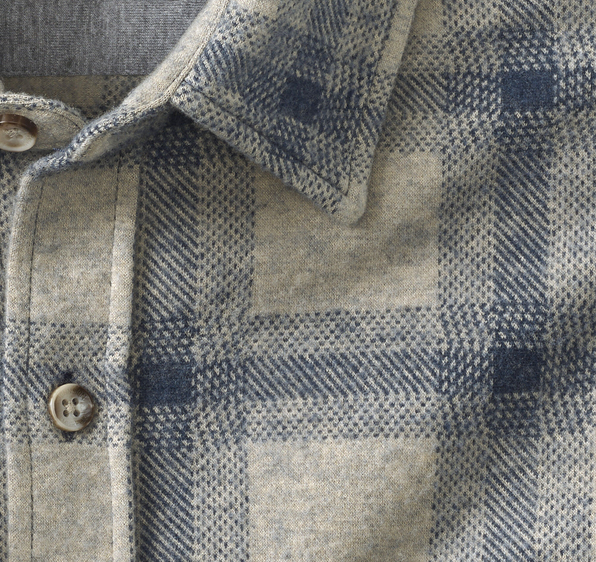 Johnston Murphy Men's Brushed Button-Front Knit Shirt