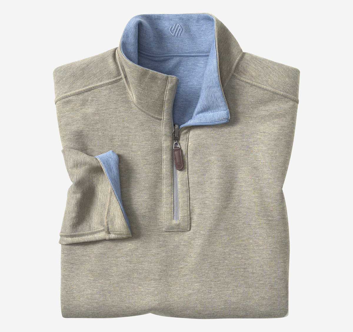 Johnston Murphy Men's Icon Reversible Solid Quarter-Zip