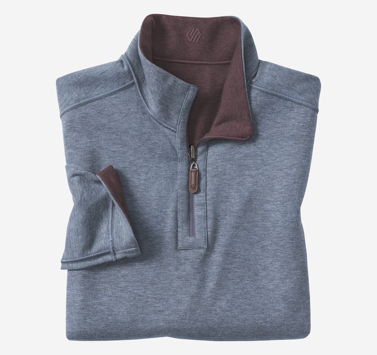 Johnston Murphy Men's Icon Reversible Solid Quarter-Zip