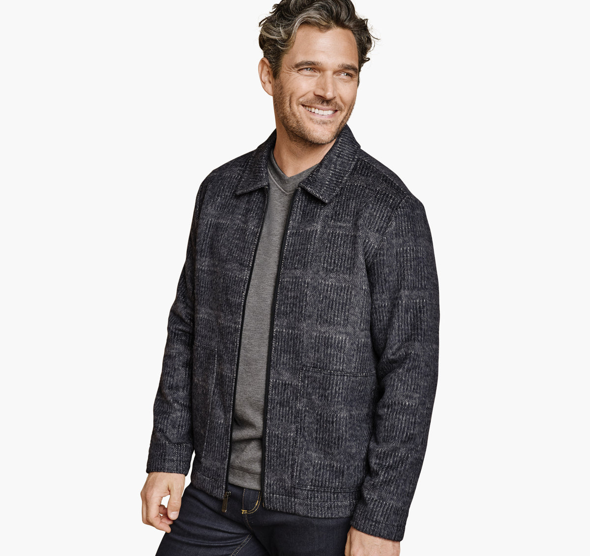 Johnston Murphy Men's Wool-Blend Shirt Jacket