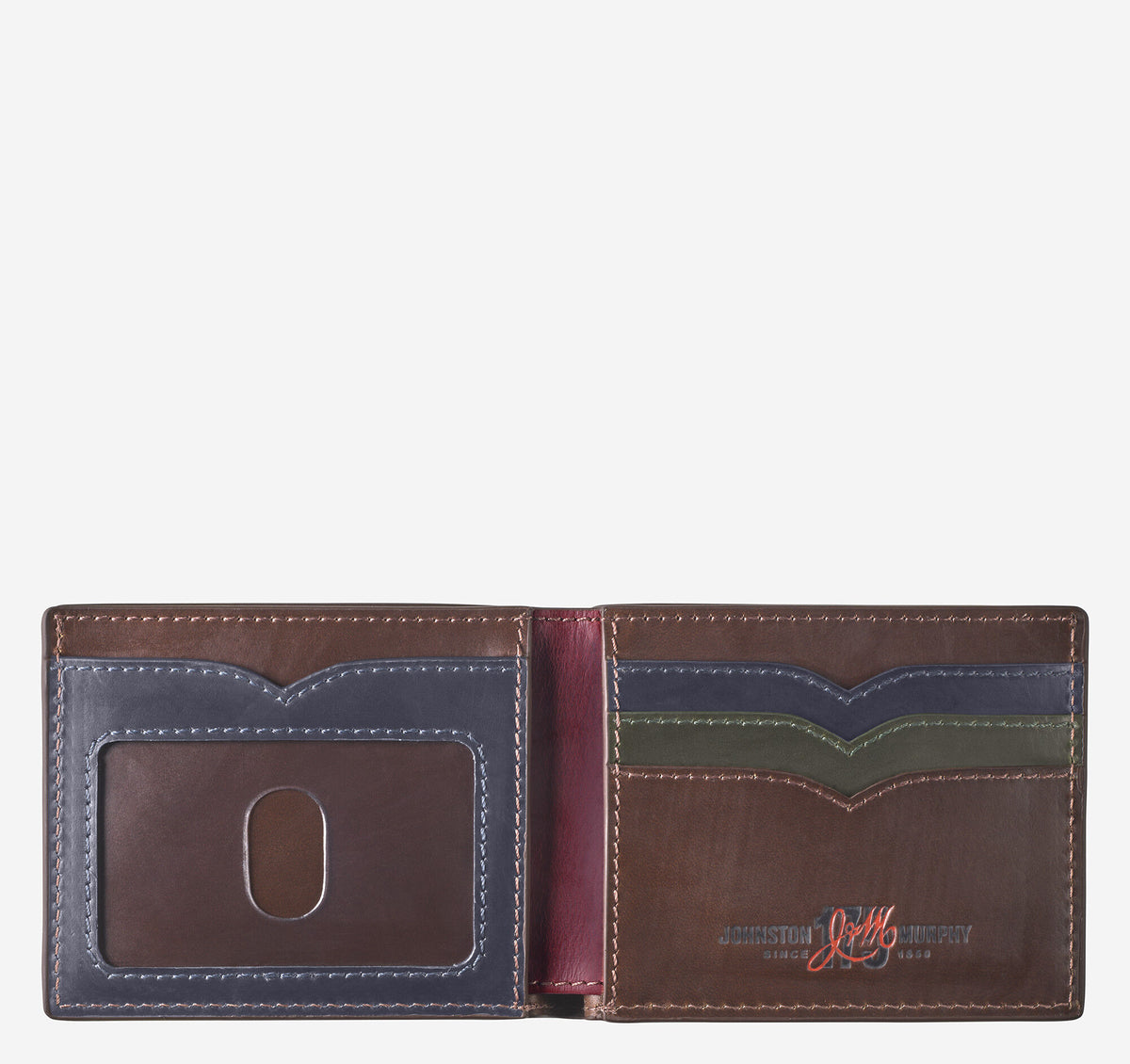 Johnston Murphy Men's 175th Anniversary Colorblocked Billfold Wallet