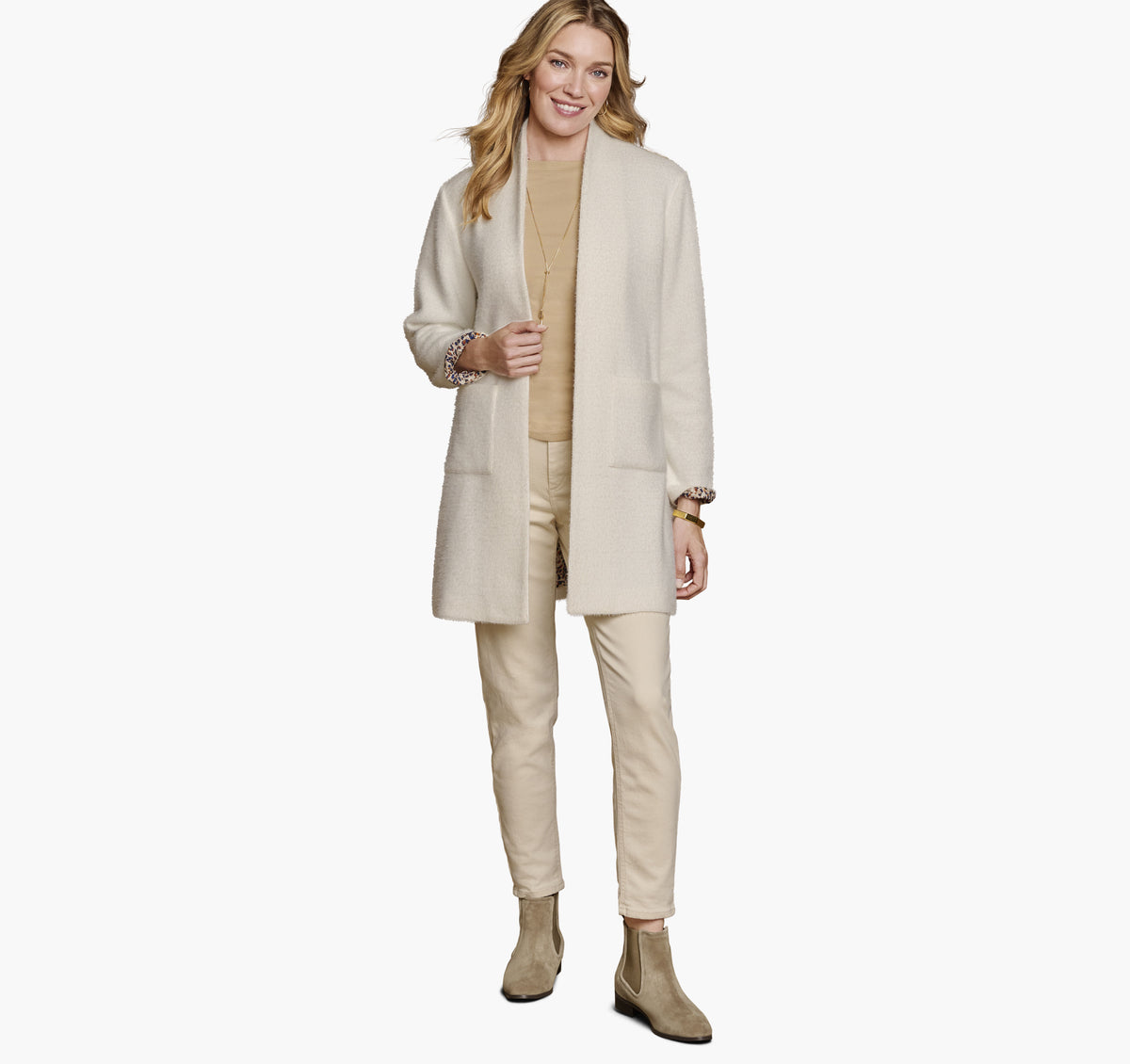Johnston Murphy Women's Eyelash Coatigan