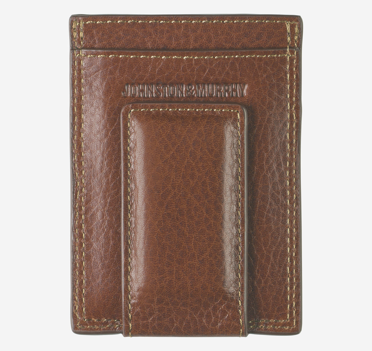 Johnston Murphy Men's Double-Contrast Stitch Front Pocket Wallet