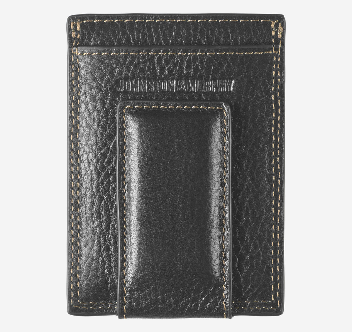 Johnston Murphy Men's Double-Contrast Stitch Front Pocket Wallet