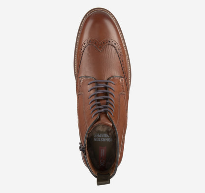 Johnston Murphy Men's XC+™ Durham Embossed Wingtip Shearling Boot