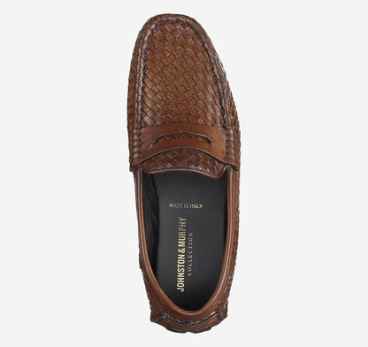 Johnston Murphy Men's Dayton Woven Penny Loafer