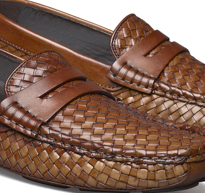 Johnston Murphy Men's Dayton Woven Penny Loafer