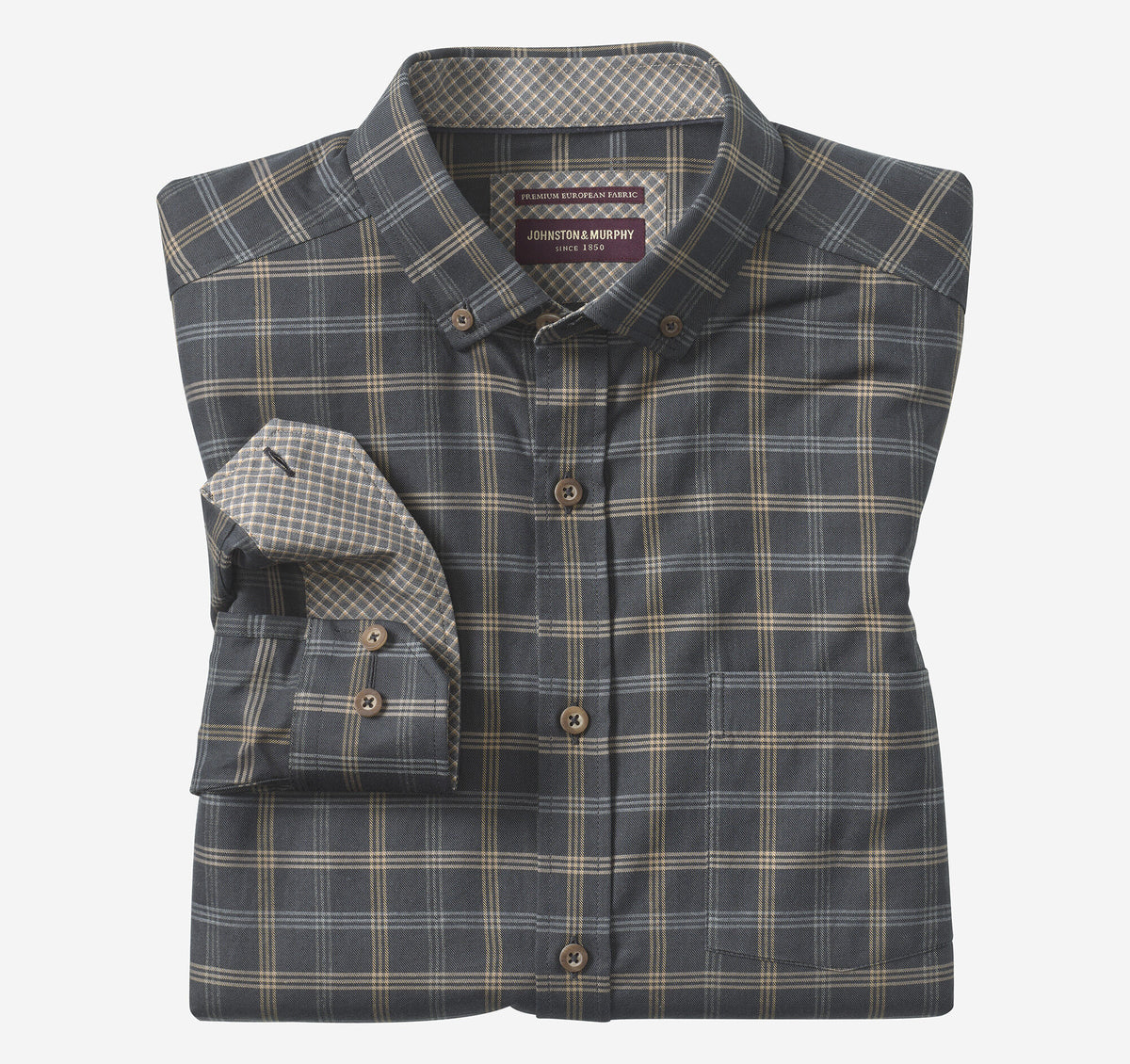 Johnston Murphy Men's Heathered Woven Shirt