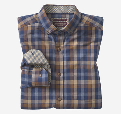 Johnston Murphy Men's Heathered Woven Shirt
