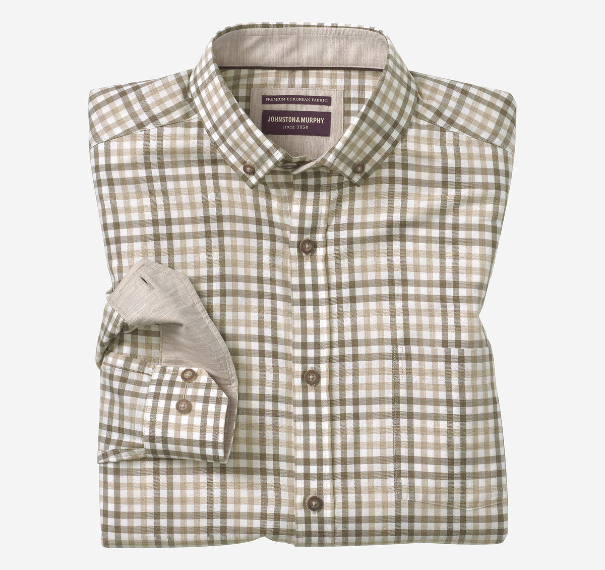 Johnston Murphy Men's Heathered Woven Shirt