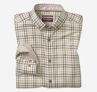 Johnston Murphy Men's Heathered Woven Shirt