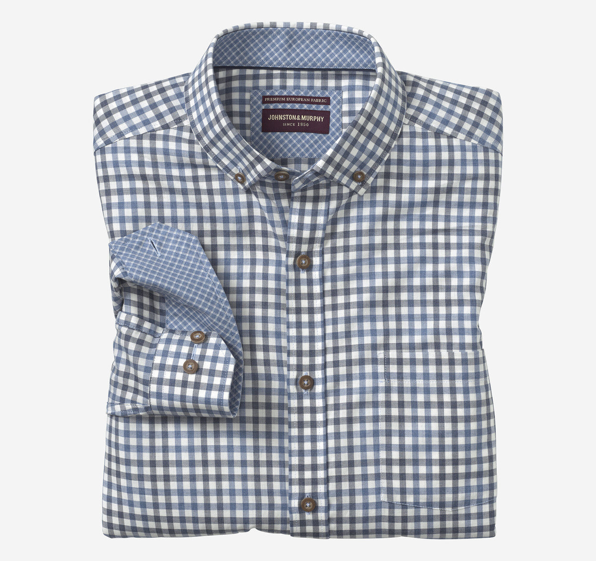 Johnston Murphy Men's Heathered Woven Shirt