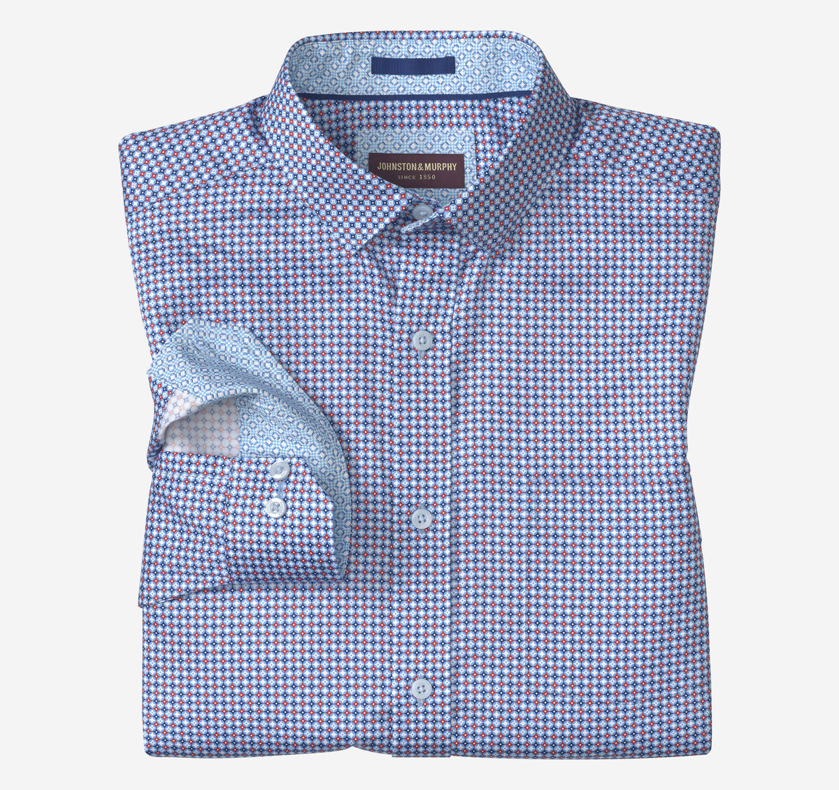 Johnston Murphy Men's Printed Cotton Shirt