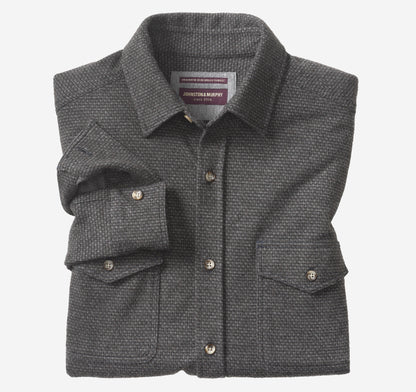 Johnston Murphy Men's Brushed Button-Front Knit Shirt