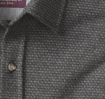 Johnston Murphy Men's Brushed Button-Front Knit Shirt