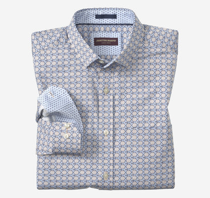 Johnston Murphy Men's Printed Cotton Shirt