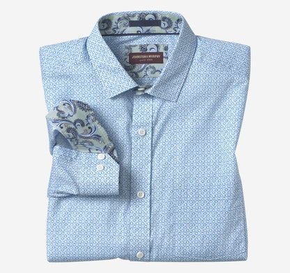 Johnston Murphy Men's Printed Cotton Shirt