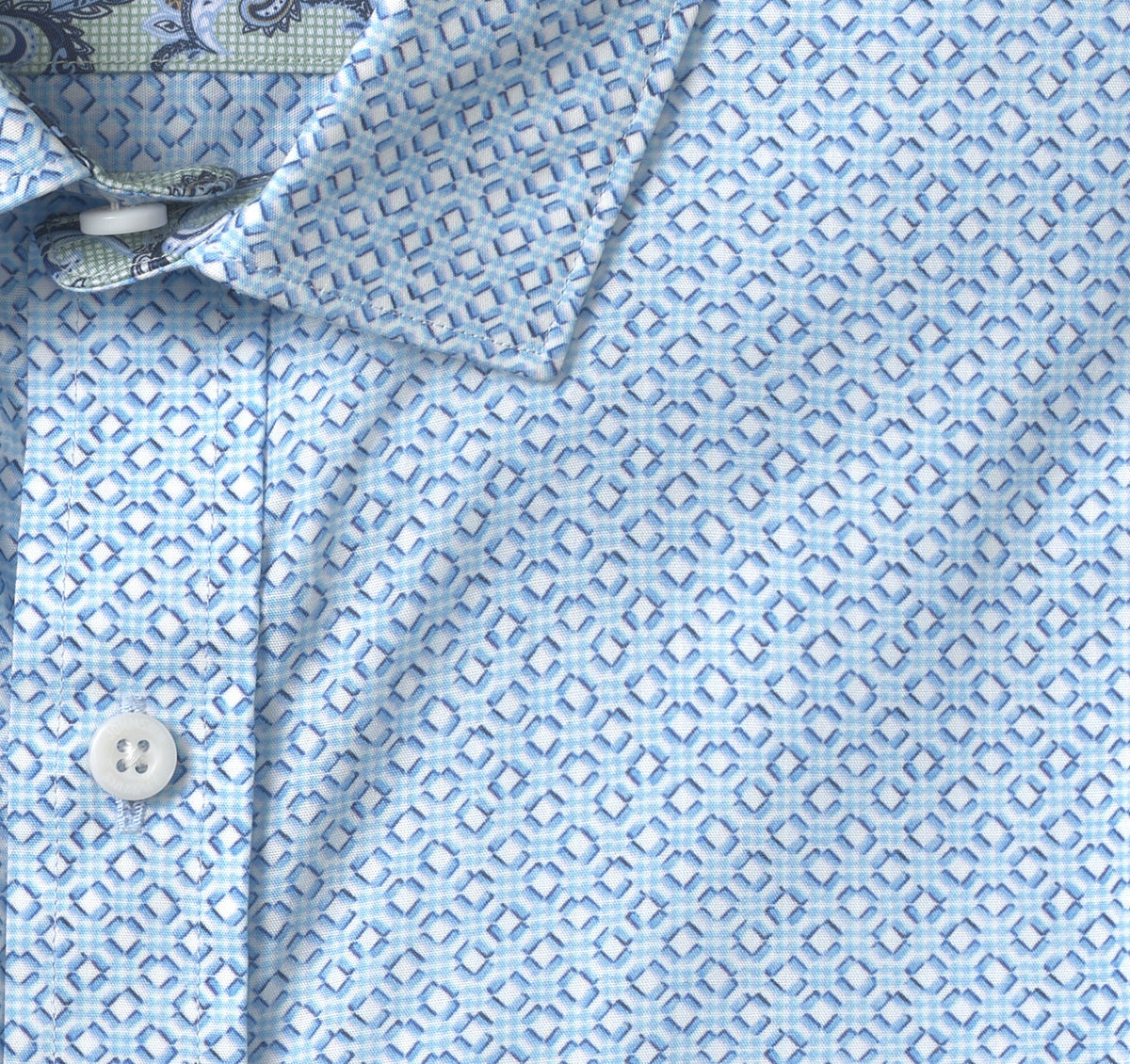 Johnston Murphy Men's Printed Cotton Shirt