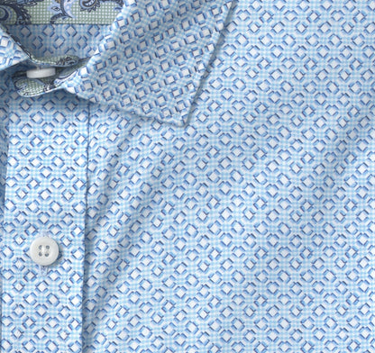 Johnston Murphy Men's Printed Cotton Shirt