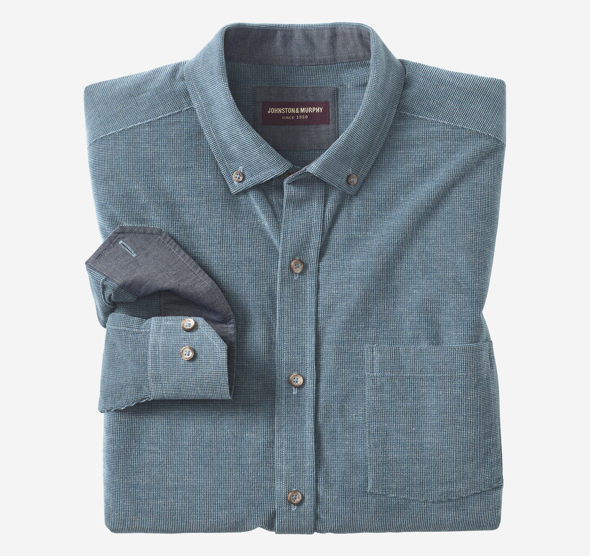 Johnston Murphy Men's Textured Corduroy Shirt
