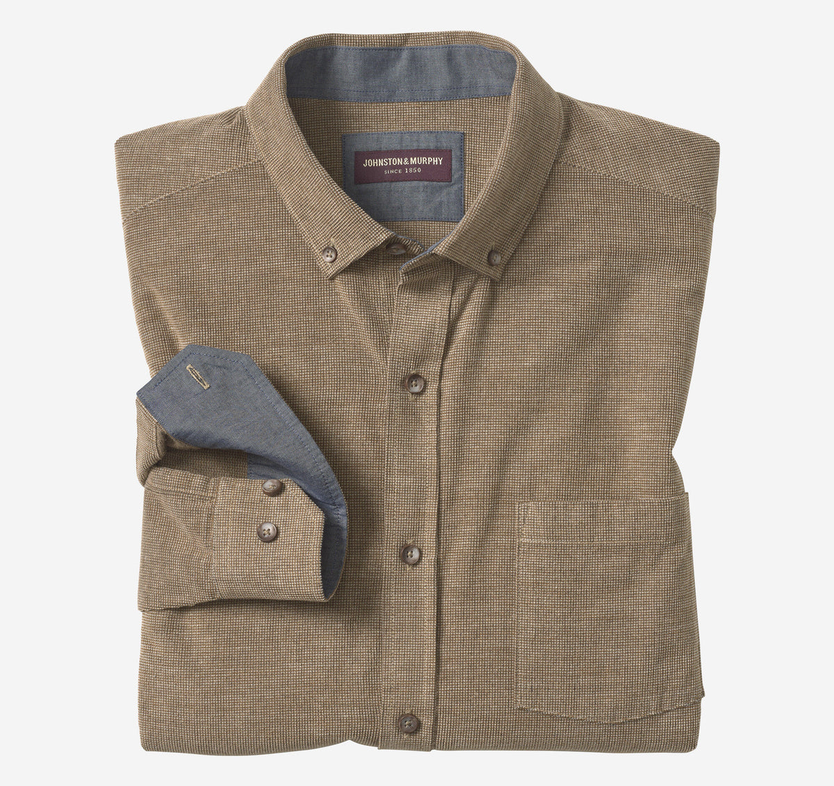 Johnston Murphy Men's Textured Corduroy Shirt