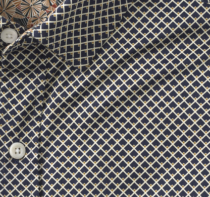 Johnston Murphy Men's Printed Cotton Shirt