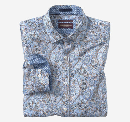 Johnston Murphy Men's Printed Cotton Shirt