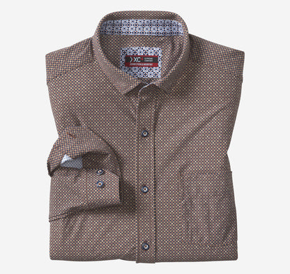 Johnston Murphy Men's XC4® Motion Long-Sleeve Print Knit Shirt