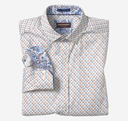 Johnston Murphy Men's Printed Cotton Shirt