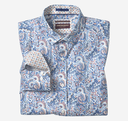 Johnston Murphy Men's Printed Cotton Shirt