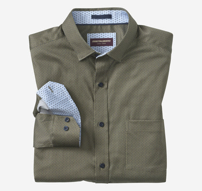 Johnston Murphy Men's Printed Cotton Shirt