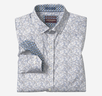 Johnston Murphy Men's Printed Cotton Shirt