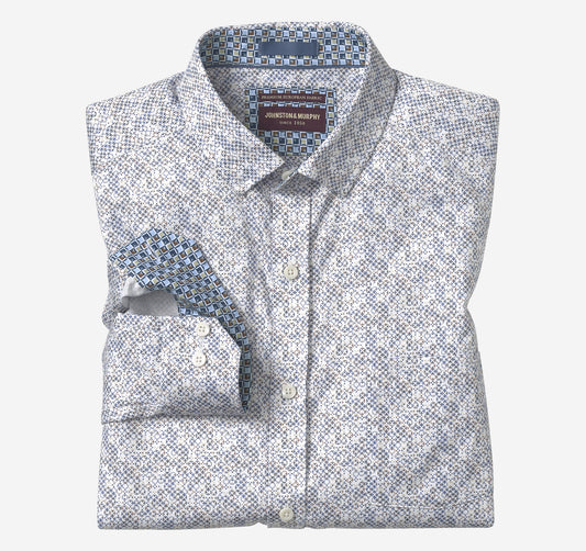 Johnston Murphy Men's Printed Cotton Shirt