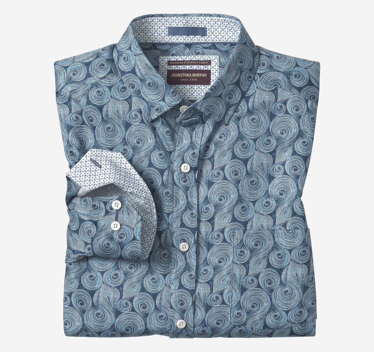 Johnston Murphy Men's Printed Cotton Shirt