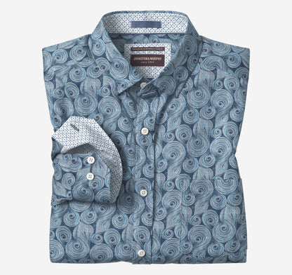 Johnston Murphy Men's Printed Cotton Shirt