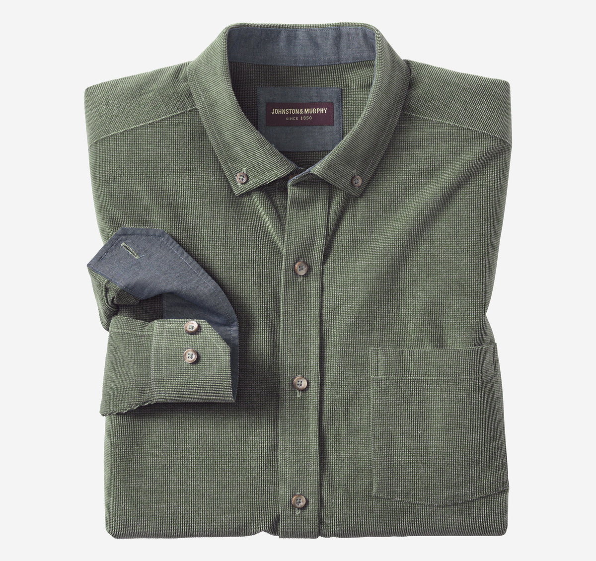 Johnston Murphy Men's Textured Corduroy Shirt