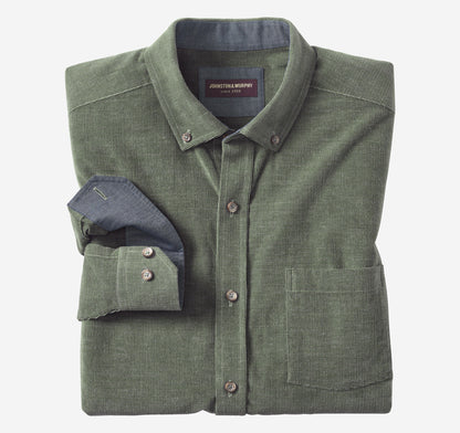 Johnston Murphy Men's Textured Corduroy Shirt