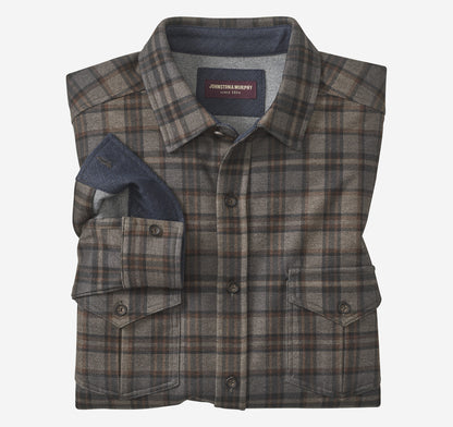Johnston Murphy Men's Button-Front Knit Shirt