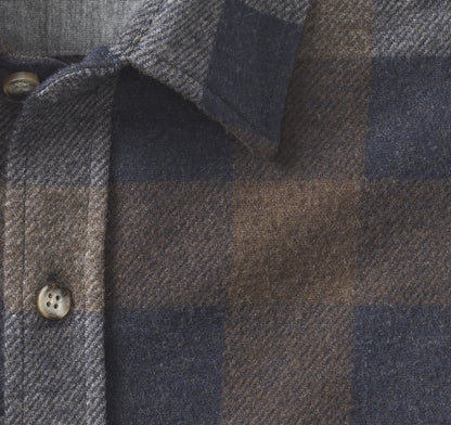 Johnston Murphy Men's Brushed Button-Front Knit Shirt