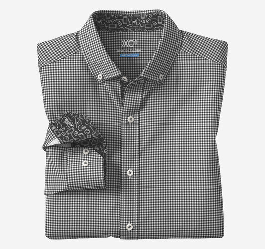 Johnston Murphy Men's Game Day XC4® Long-Sleeve Gingham Shirt