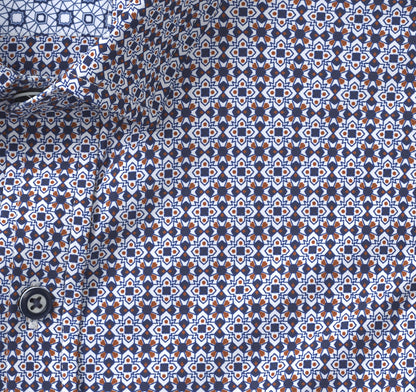 Johnston Murphy Men's XC4® Motion Long-Sleeve Print Knit Shirt