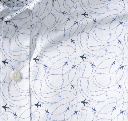Johnston Murphy Men's Printed Cotton Shirt