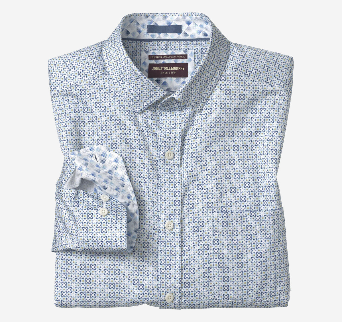 Johnston Murphy Men's Printed Cotton Shirt