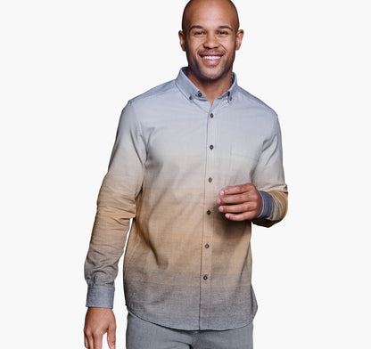 Johnston Murphy Men's Heathered Woven Shirt