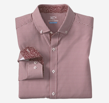 Johnston Murphy Men's Game Day XC4® Long-Sleeve Gingham Shirt
