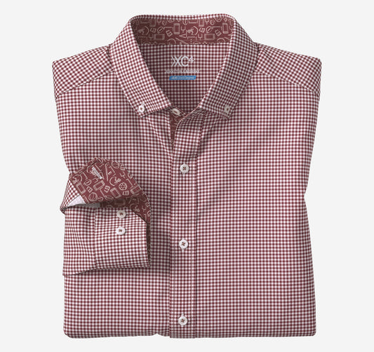 Johnston Murphy Men's Game Day XC4® Long-Sleeve Gingham Shirt