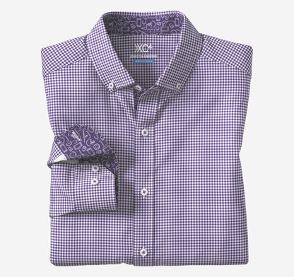 Johnston Murphy Men's Game Day XC4® Long-Sleeve Gingham Shirt