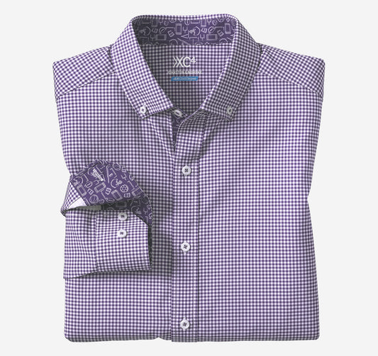 Johnston Murphy Men's Game Day XC4® Long-Sleeve Gingham Shirt