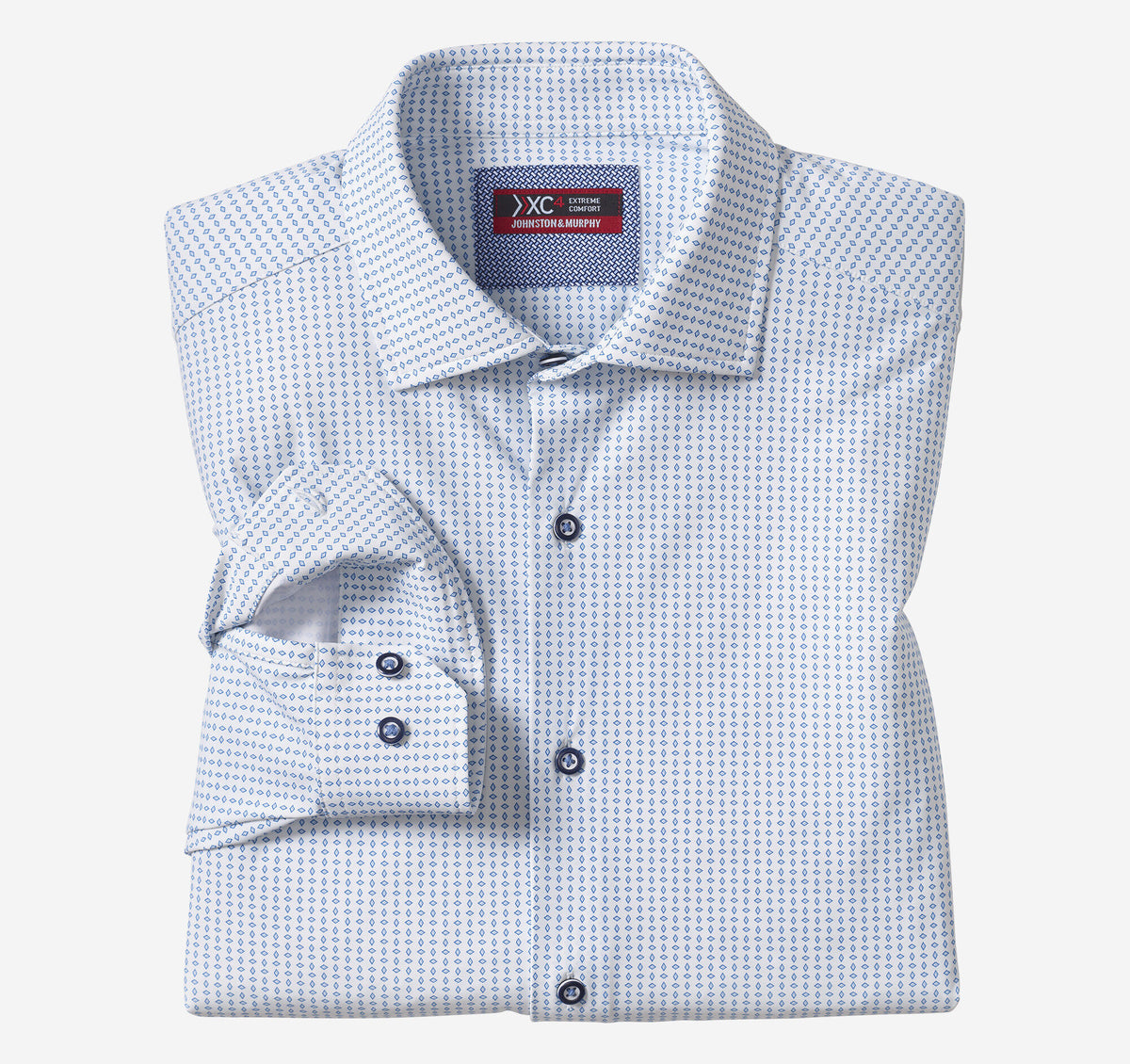 Johnston Murphy Men's XC4® Motion Long-Sleeve Dress Knit Shirt